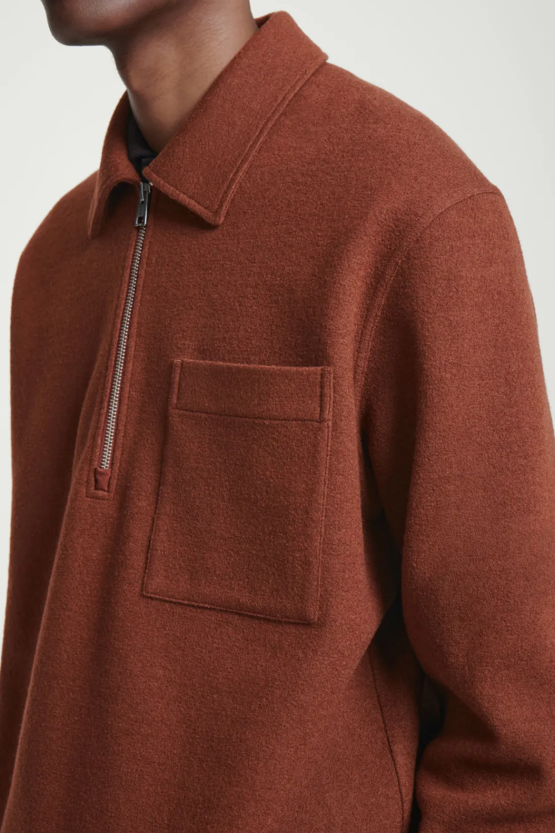 COS HALF-ZIP WOOL-BLEND SWEATER- Sweatshirts & Hoodies | Sweaters & Cardigans