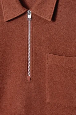 COS HALF-ZIP WOOL-BLEND SWEATER- Sweatshirts & Hoodies | Sweaters & Cardigans