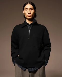 COS HALF-ZIP WOOL-BLEND SWEATER- Sweatshirts & Hoodies | Sweaters & Cardigans