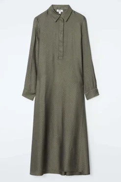COS HERRINGBONE MAXI SHIRT DRESS-Women Dresses & Jumpsuits