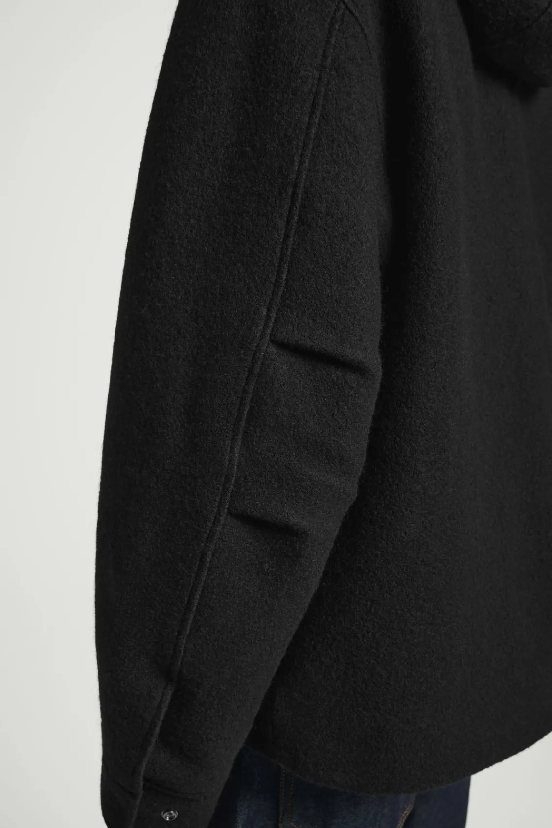 COS HOODED BOILED WOOL PARKA JACKET- Coats & Jackets