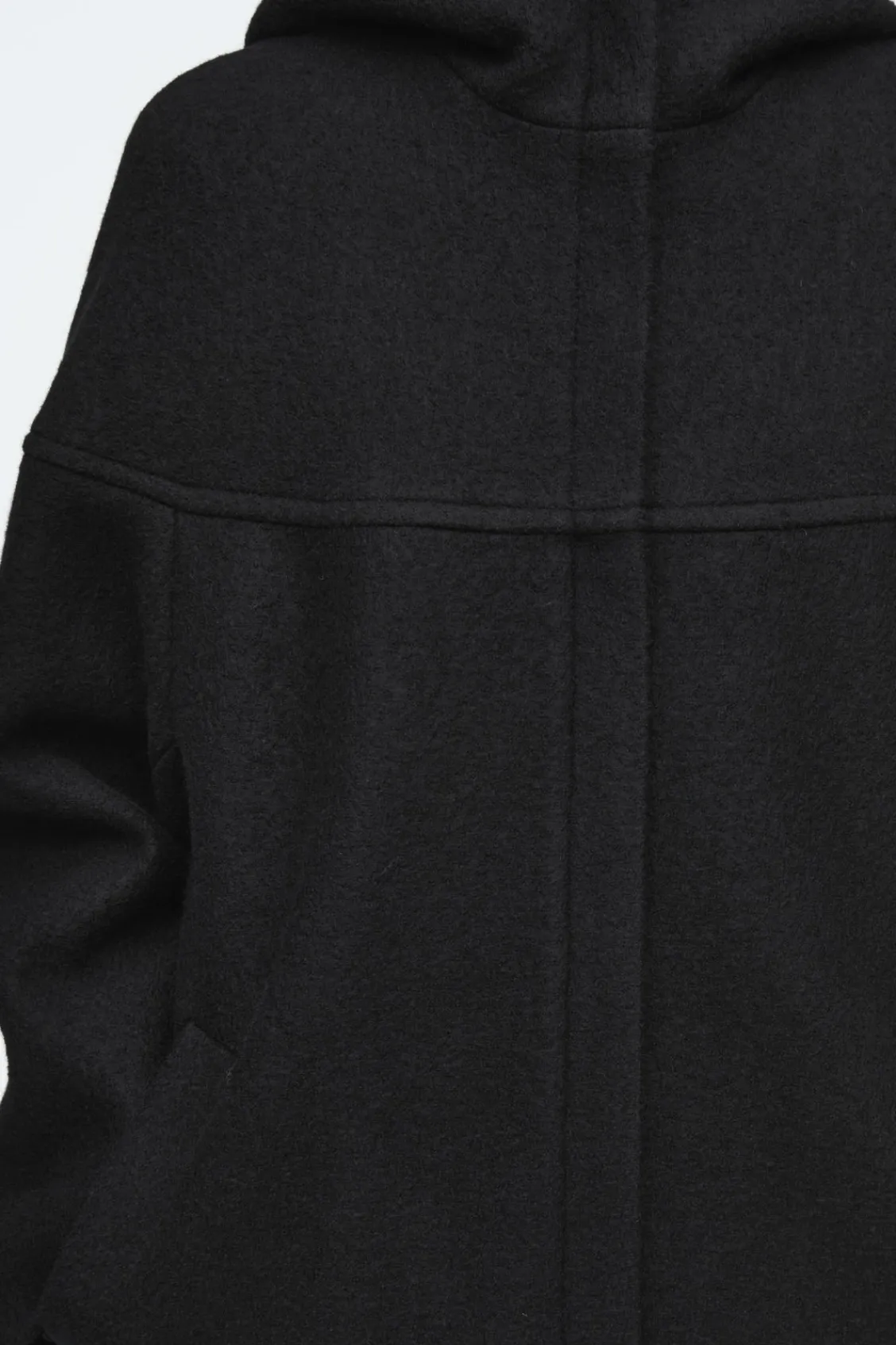 COS HOODED BOILED-WOOL COAT-Women Coats & Jackets