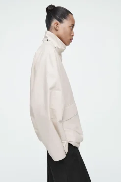COS HOODED COTTON UTILITY JACKET-Women Coats & Jackets