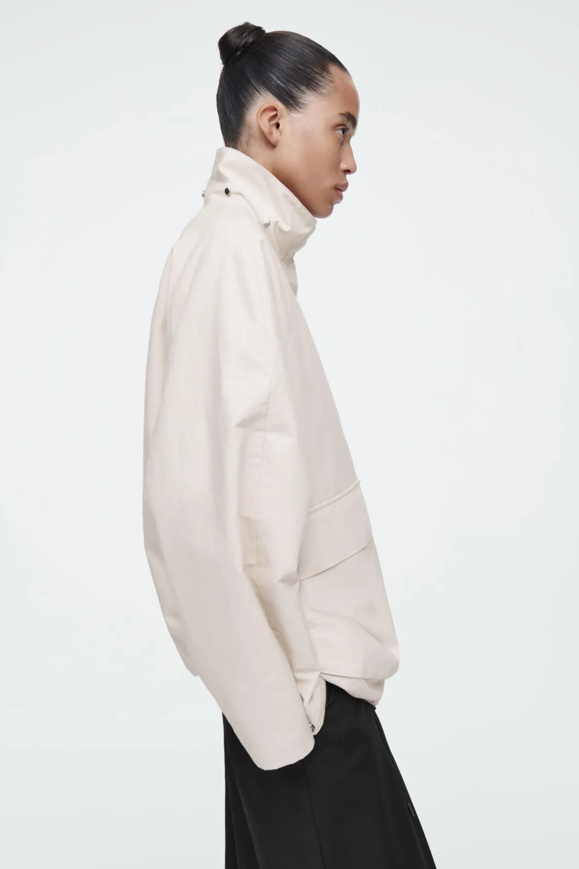 COS HOODED COTTON UTILITY JACKET-Women Coats & Jackets