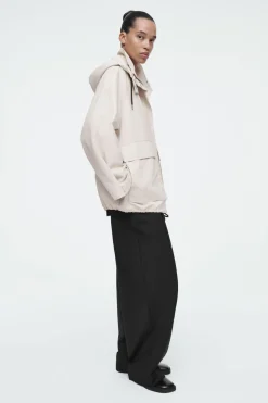 COS HOODED COTTON UTILITY JACKET-Women Coats & Jackets