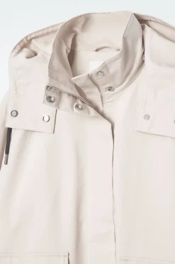 COS HOODED COTTON UTILITY JACKET-Women Coats & Jackets