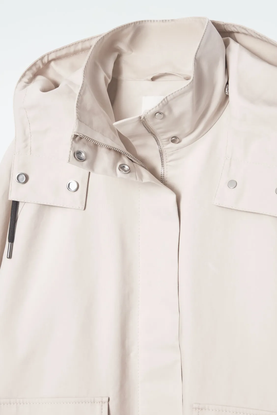 COS HOODED COTTON UTILITY JACKET-Women Coats & Jackets