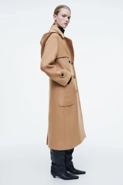 COS HOODED WOOL DUFFLE COAT-Women Coats & Jackets