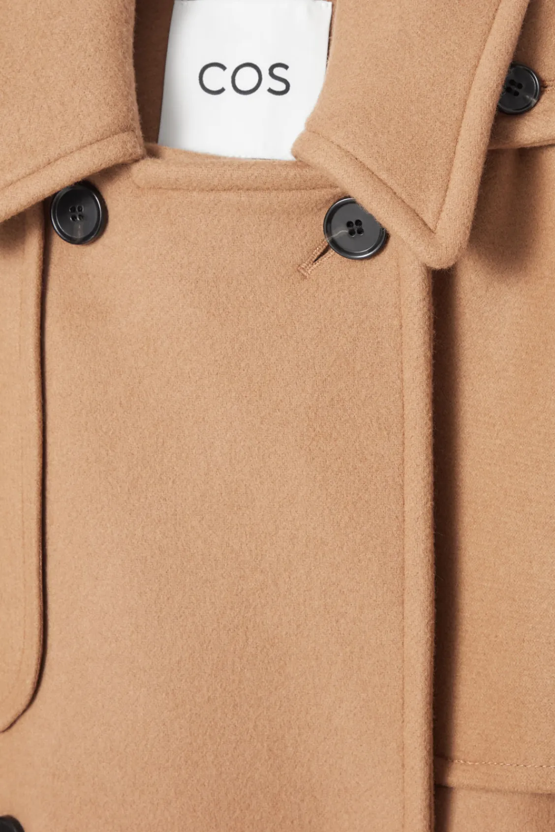 COS HOODED WOOL DUFFLE COAT-Women Coats & Jackets