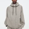 COS HOODED WOOL UTILITY JACKET-Women Coats & Jackets