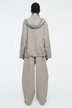 COS HOODED WOOL UTILITY JACKET-Women Coats & Jackets
