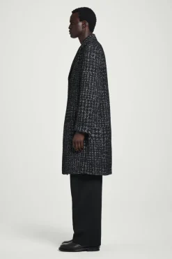 COS HOUNDSTOOTH BOUCLÉ OVERCOAT- Coats & Jackets