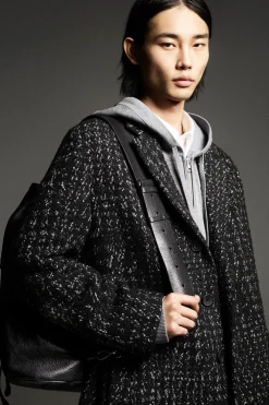 COS HOUNDSTOOTH BOUCLÉ OVERCOAT- Coats & Jackets