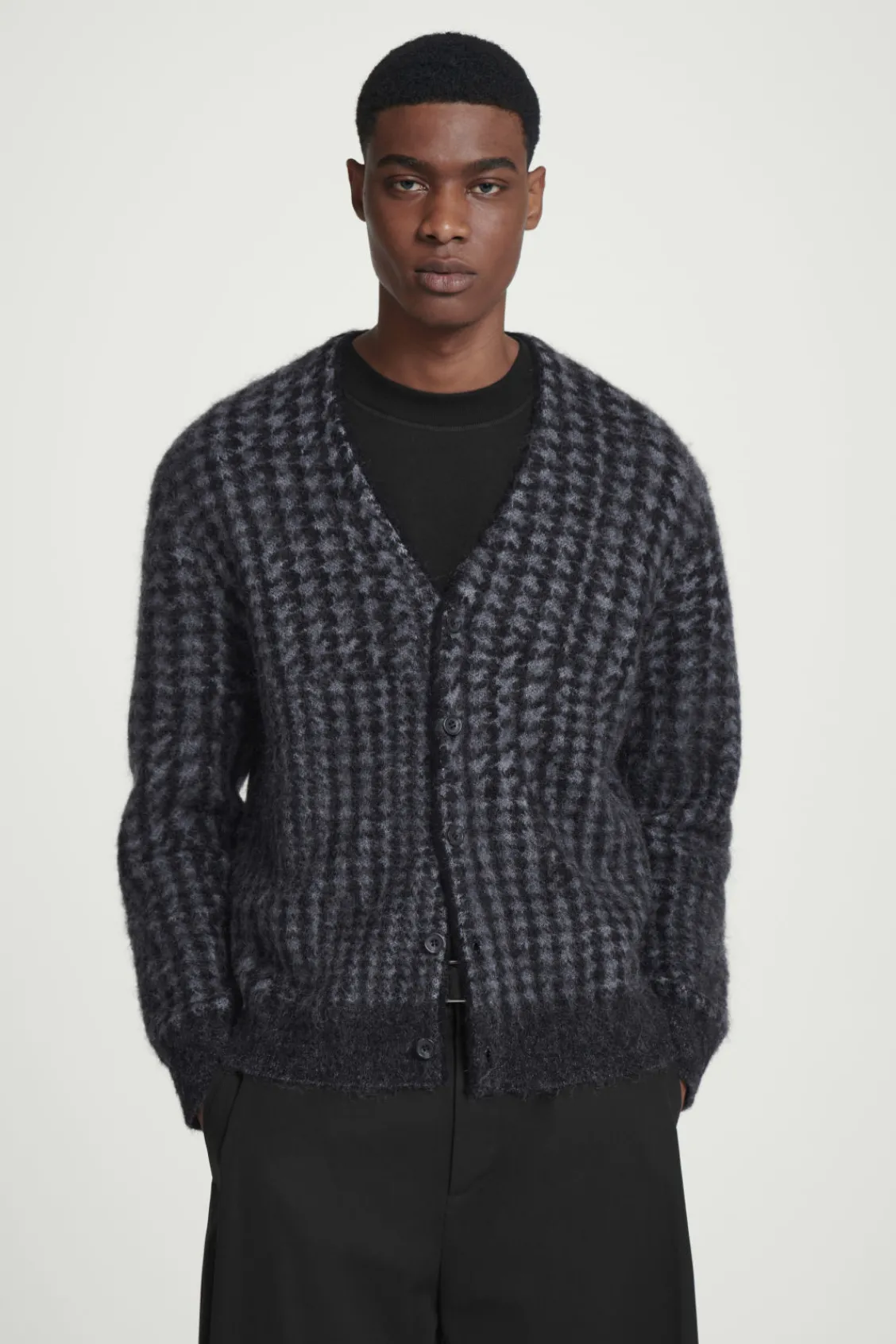 COS HOUNDSTOOTH MOHAIR-BLEND CARDIGAN- Sweaters & Cardigans