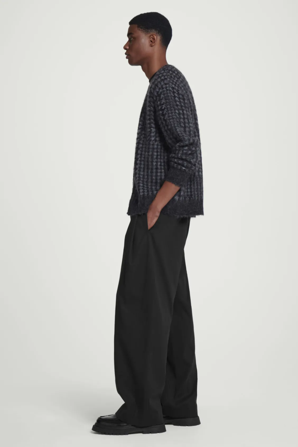 COS HOUNDSTOOTH MOHAIR-BLEND CARDIGAN- Sweaters & Cardigans