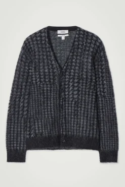 COS HOUNDSTOOTH MOHAIR-BLEND CARDIGAN- Sweaters & Cardigans