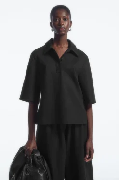 COS JERSEY POLO SHIRT-Women Shirts & Blouses | T-Shirts