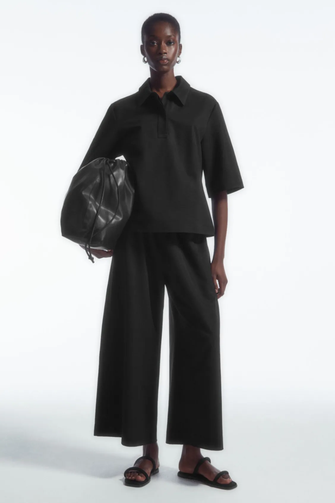 COS JERSEY POLO SHIRT-Women Shirts & Blouses | T-Shirts