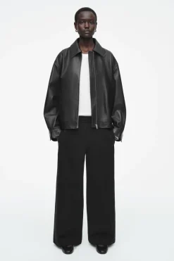 COS JERSEY WIDE-LEG JOGGERS-Women Pants