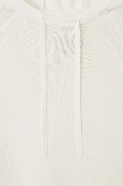 COS KNITTED LINEN-BLEND HOODIE-Women Tops | Sweaters & Cardigans