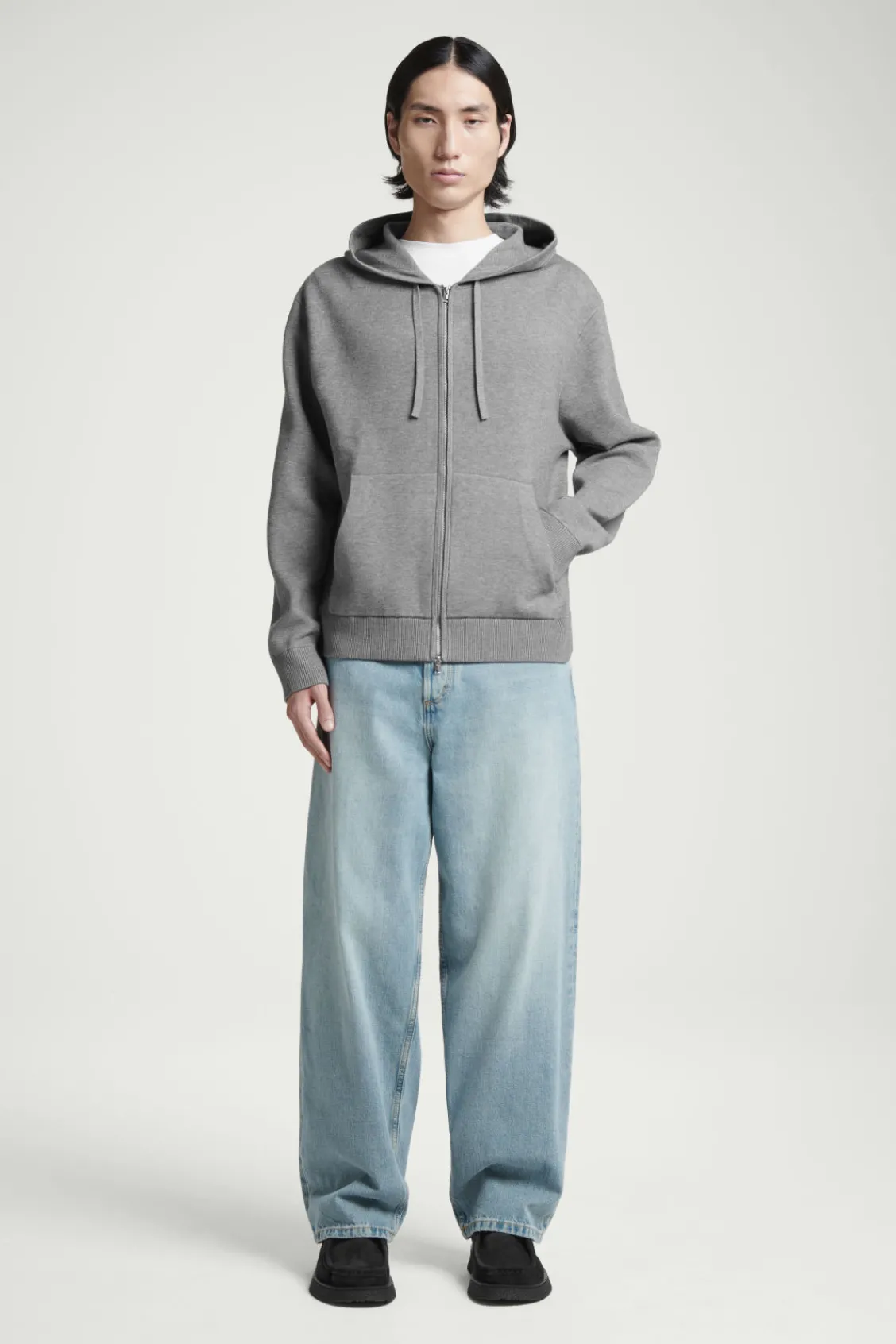 COS KNITTED ZIP-UP HOODIE- Sweatshirts & Hoodies | Sweaters & Cardigans