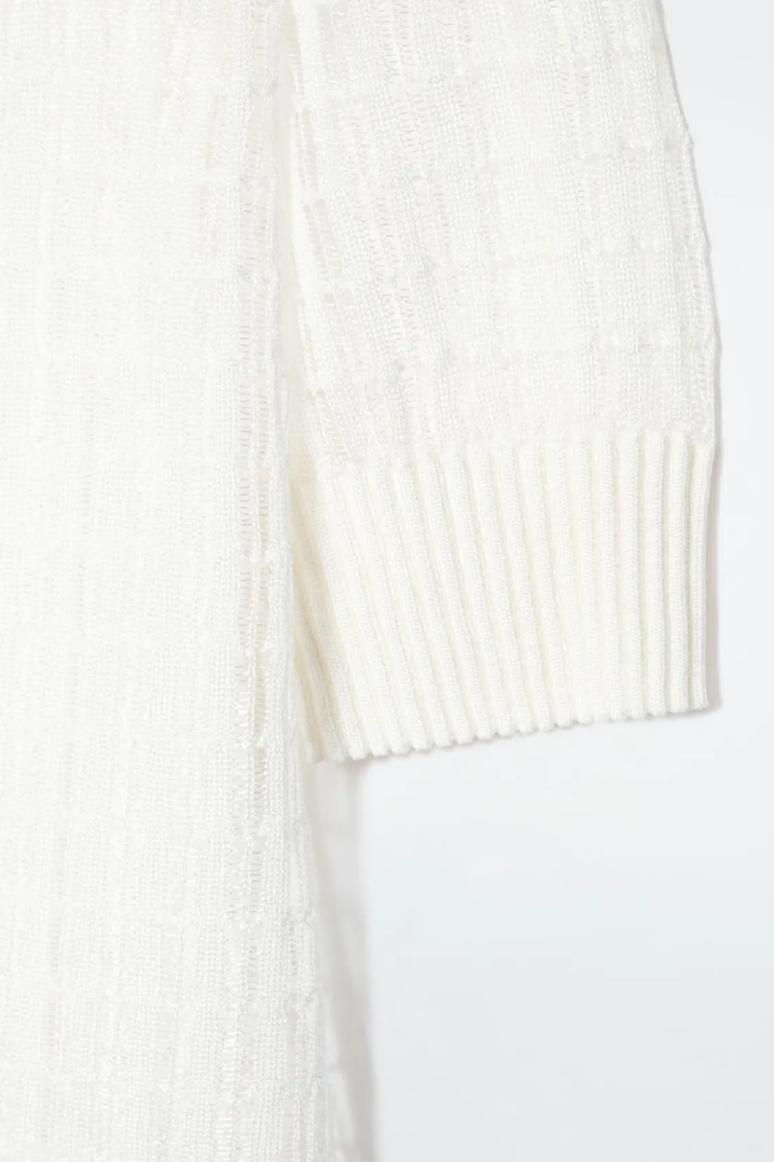 COS LACE-STITCH SHORT-SLEEVED CARDIGAN-Women Sweaters & Cardigans