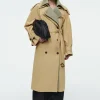 COS LAYERED DOUBLE-BREASTED TRENCH COAT-Women Coats & Jackets