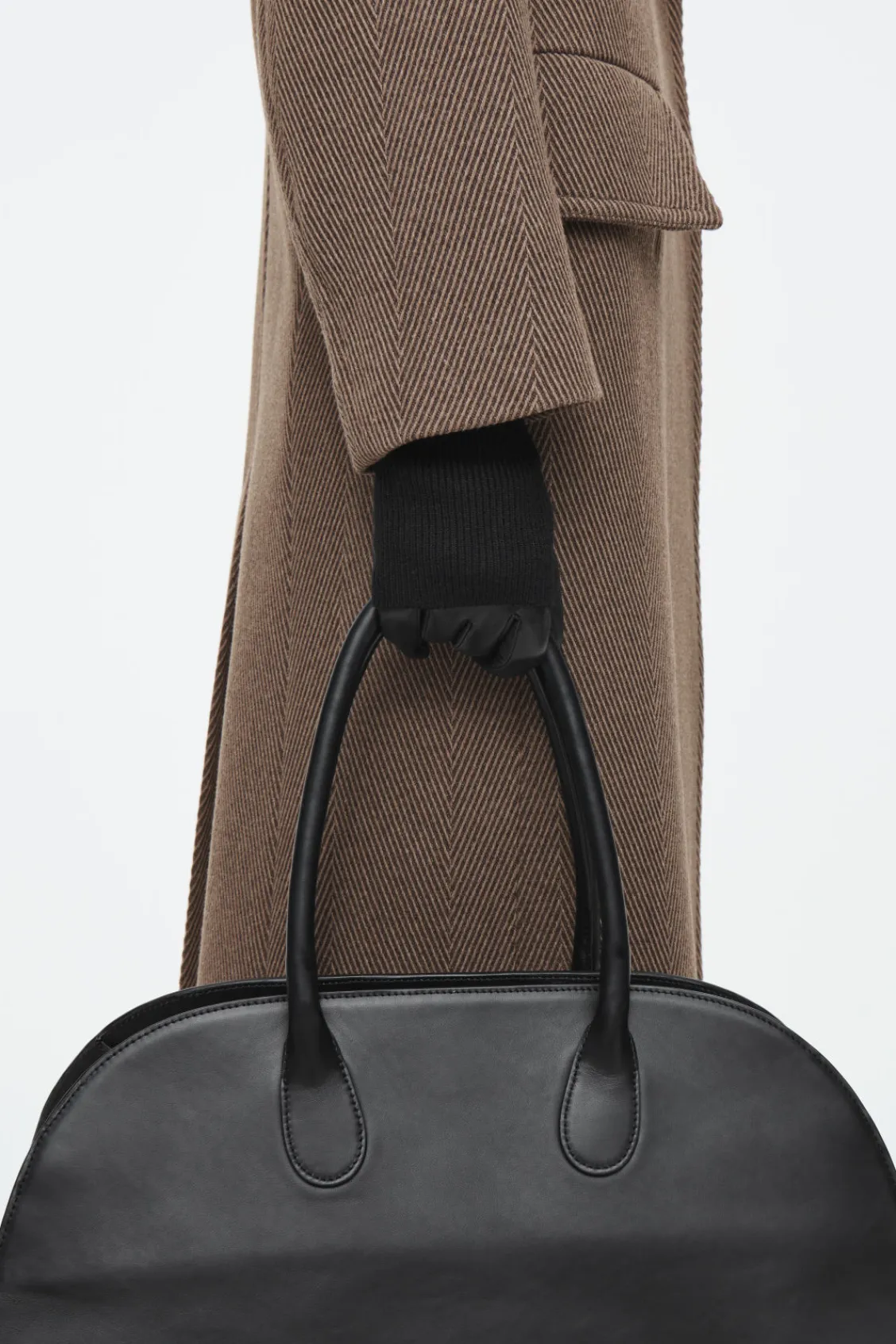COS LAYERED LEATHER GLOVES-Women Hats & Scarves