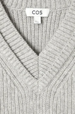 COS LAYERED V-NECK MERINO WOOL JUMPER-Women Tops | Sweaters & Cardigans