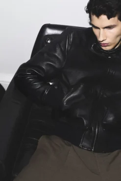 COS LEATHER BOMBER JACKET- Coats & Jackets