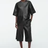 COS LEATHER CULOTTES-Women Pants