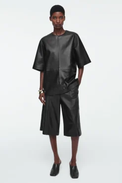 COS LEATHER CULOTTES-Women Pants