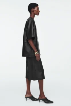 COS LEATHER CULOTTES-Women Pants