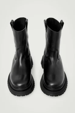 COS LEATHER MOTO BOOTS- Shoes