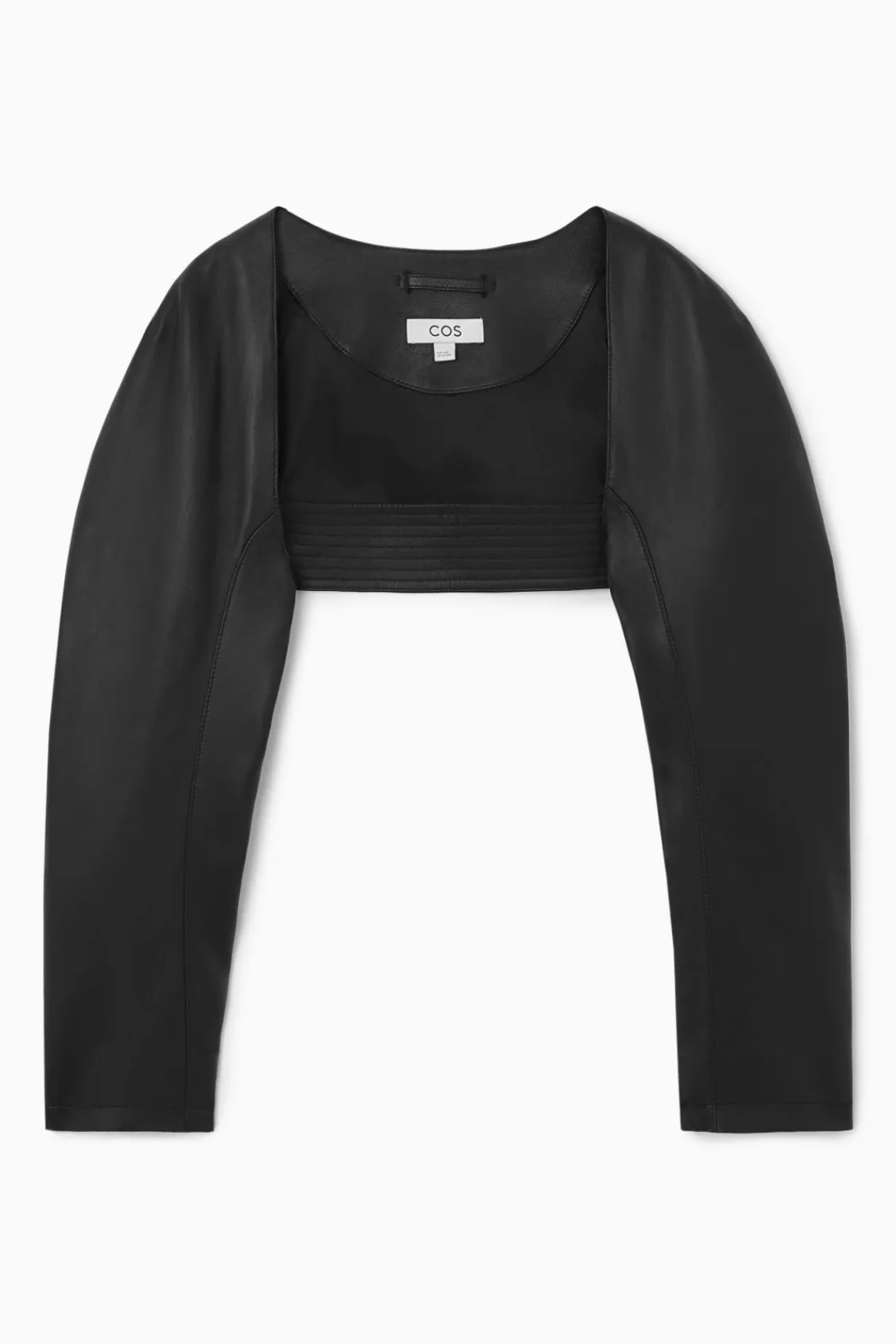 COS LEATHER RACER BOLERO-Women Capes & Hybrids | Tops