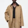 COS LEATHER-COLLAR FIELD JACKET-Women Coats & Jackets