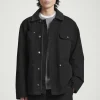 COS LEATHER-COLLAR FIELD JACKET- Coats & Jackets