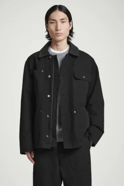 COS LEATHER-COLLAR FIELD JACKET- Coats & Jackets