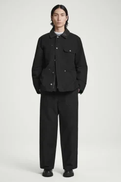 COS LEATHER-COLLAR FIELD JACKET- Coats & Jackets