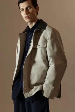 COS LEATHER-COLLAR FIELD JACKET- Coats & Jackets