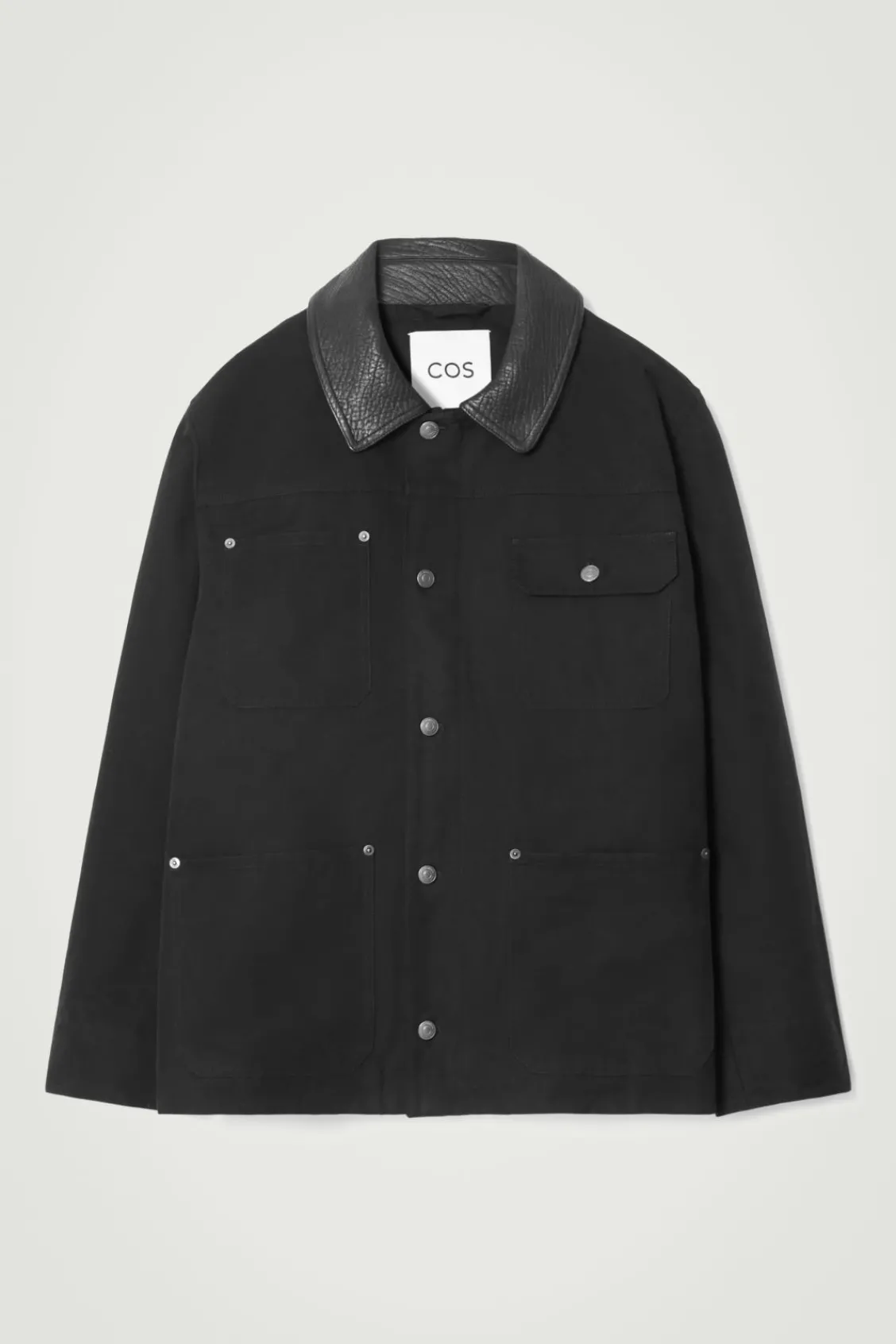 COS LEATHER-COLLAR FIELD JACKET- Coats & Jackets