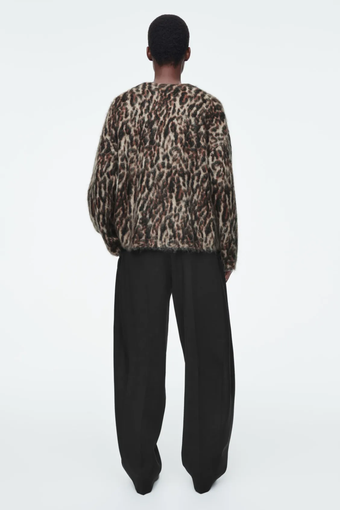 COS -PRINT MOHAIR-BLEND CARDIGAN-Women Sweaters & Cardigans