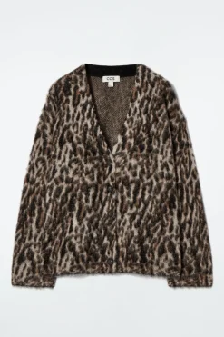COS -PRINT MOHAIR-BLEND CARDIGAN-Women Sweaters & Cardigans