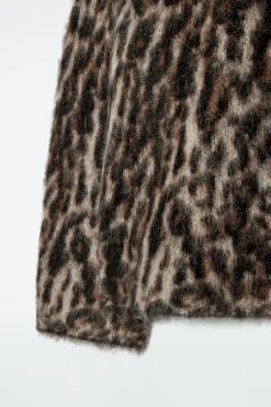 COS -PRINT MOHAIR-BLEND CARDIGAN-Women Sweaters & Cardigans