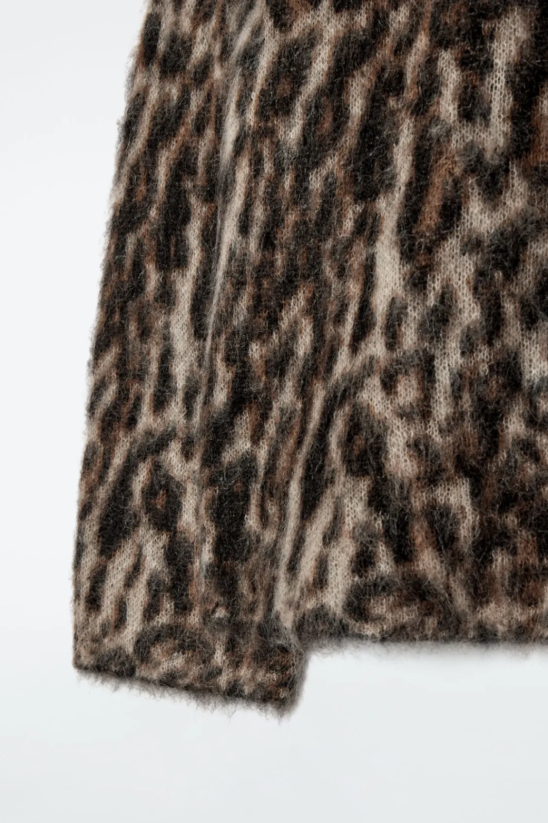 COS -PRINT MOHAIR-BLEND CARDIGAN-Women Sweaters & Cardigans