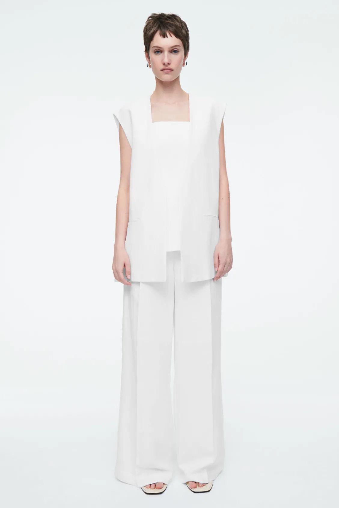 COS LINEN BUSTIER TOP-Women Tops