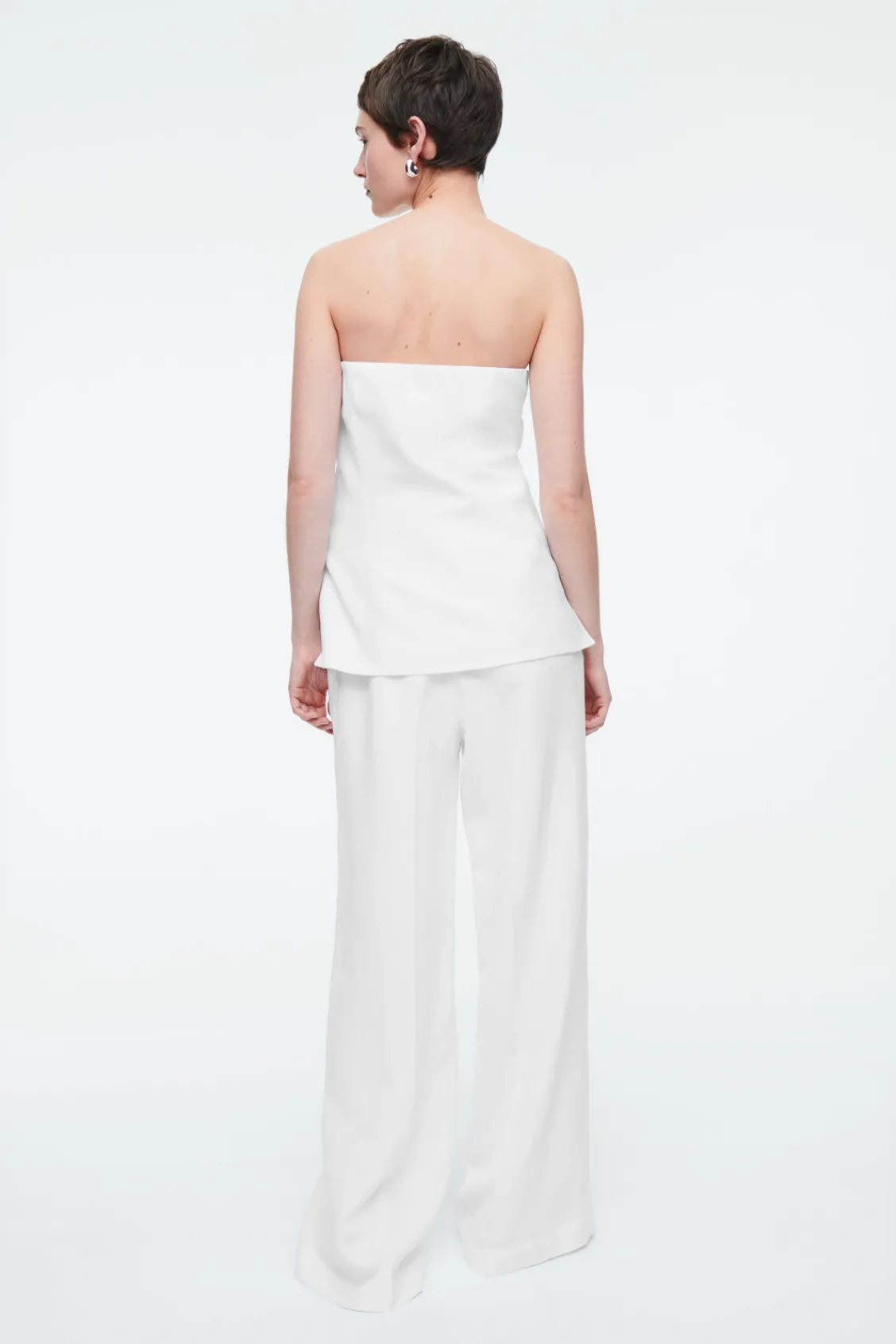 COS LINEN BUSTIER TOP-Women Tops
