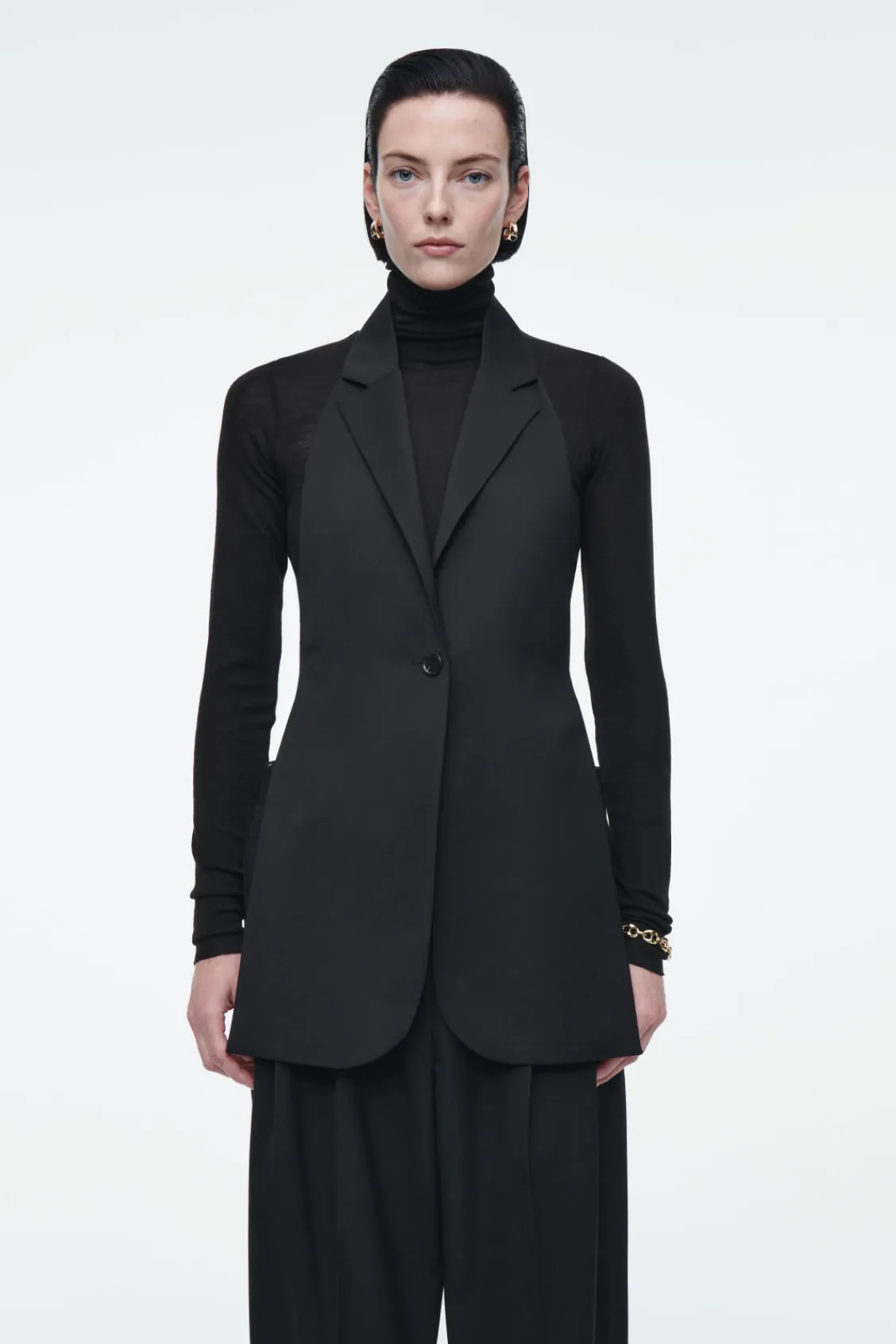 COS LONGLINE BACKLESS WOOL VEST-Women Capes & Hybrids | Tops