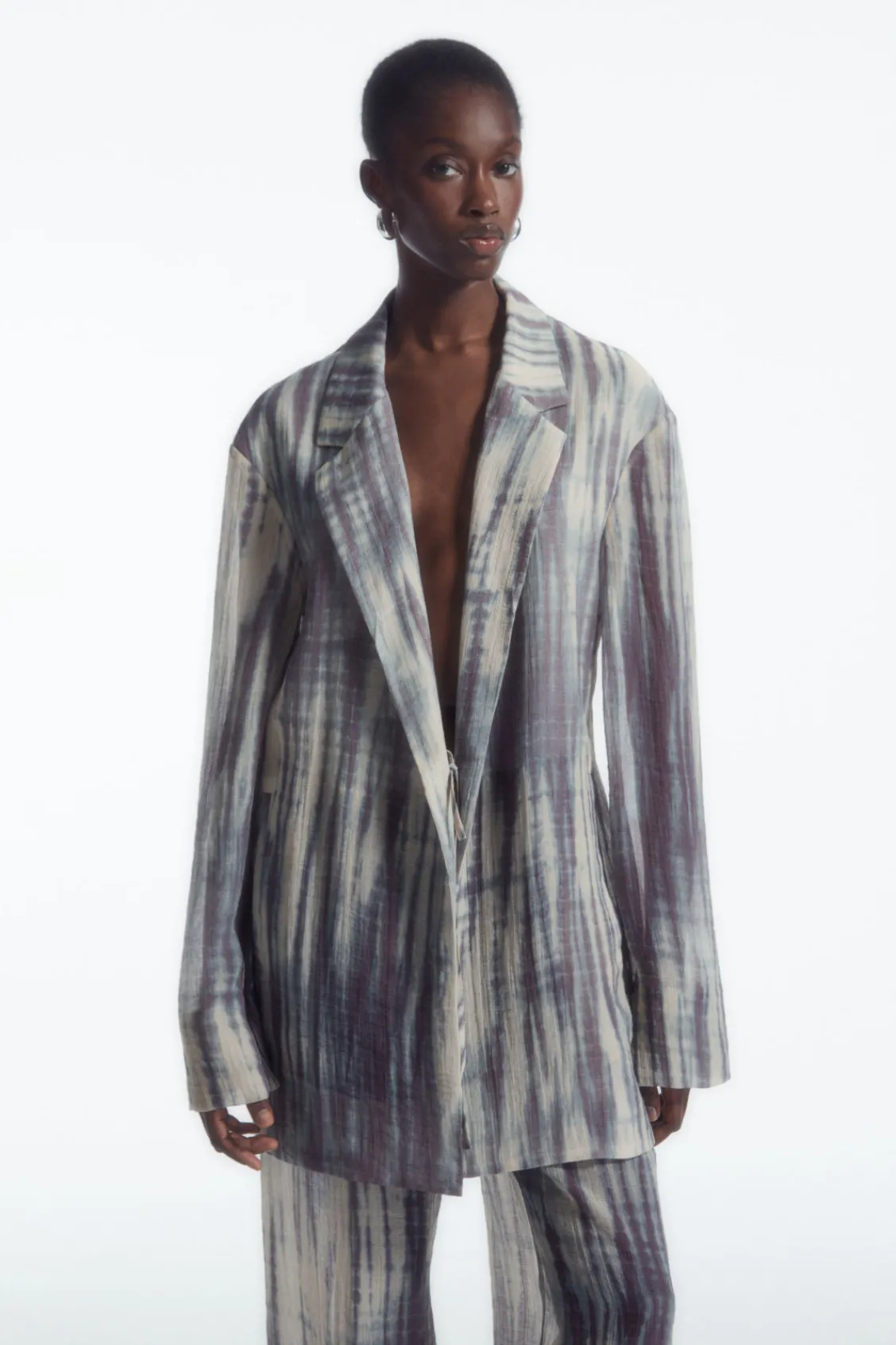 COS LONGLINE SINGLE-BREASTED BLAZER-Women Coats & Jackets