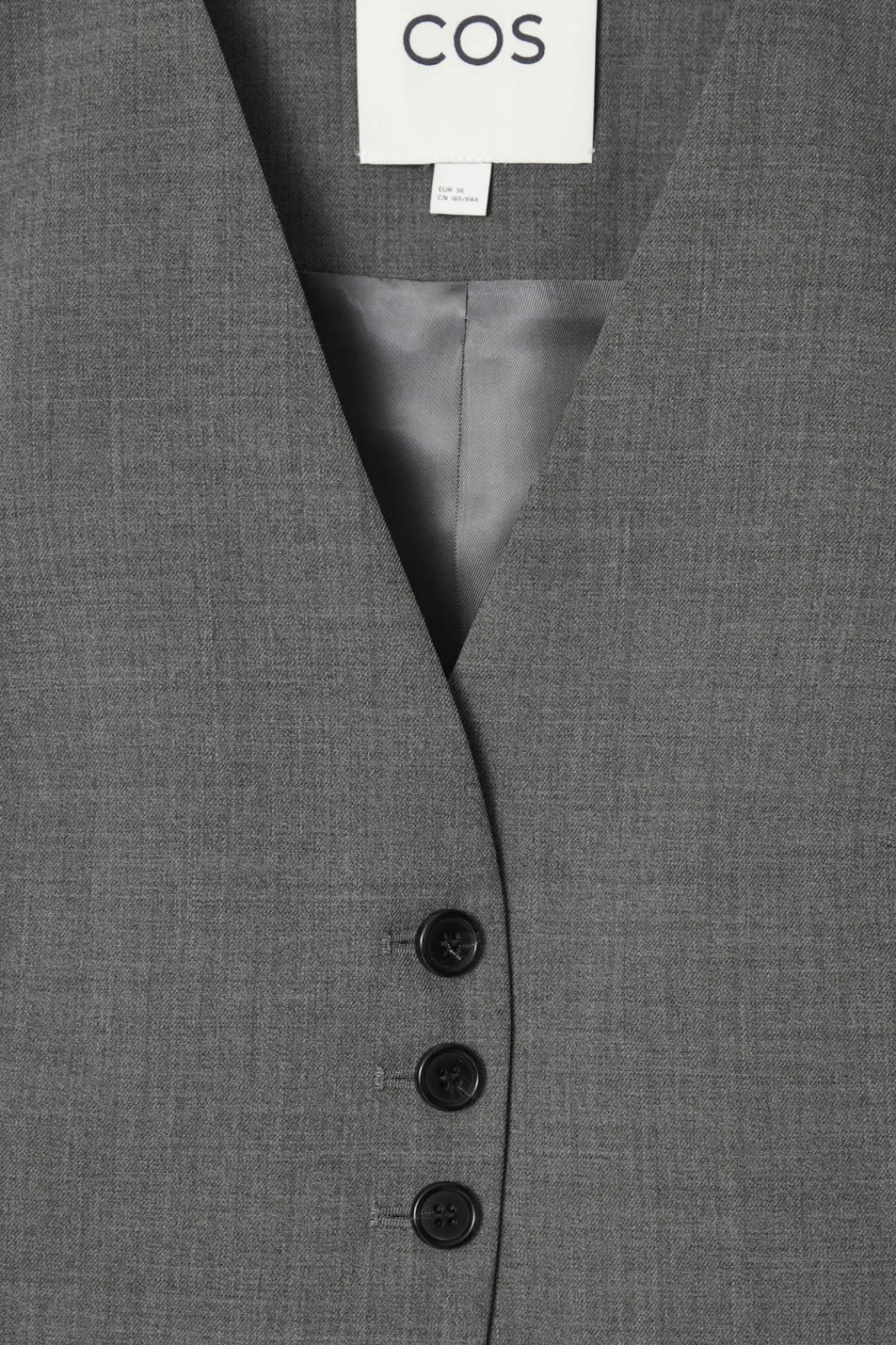 COS LONGLINE TAILORED TWILL VEST-Women Vests & Tailoring | Tops